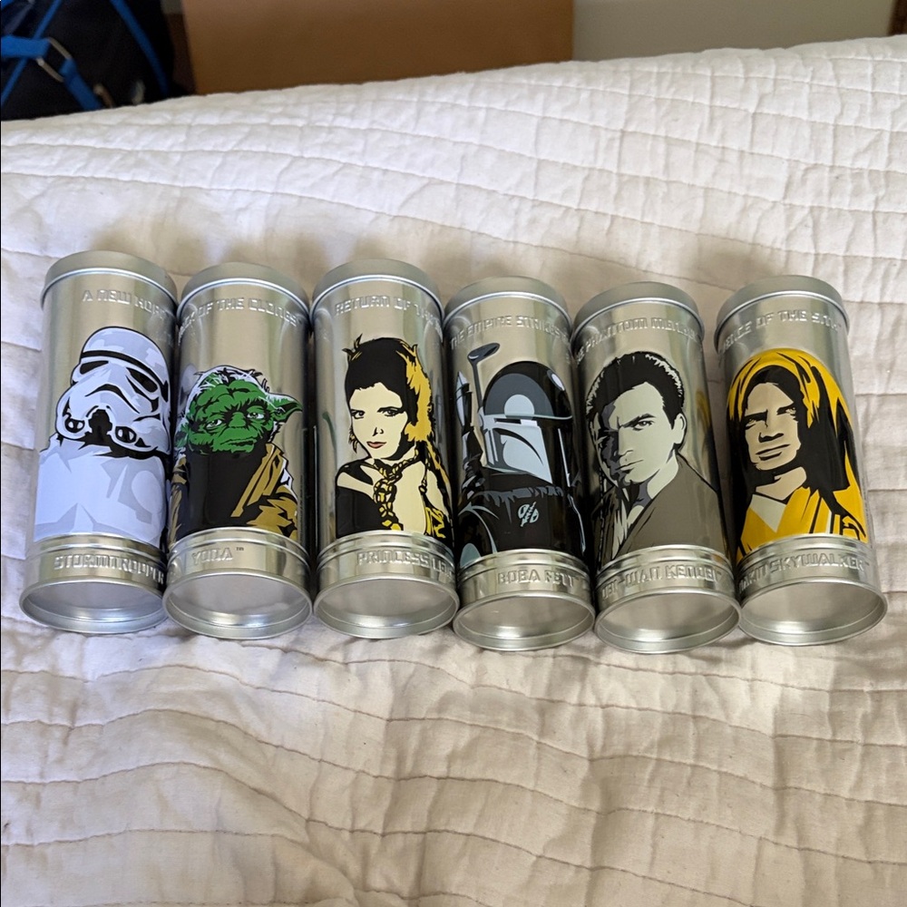 Star Wars Collectible Cans with Watches - Black, Green, Red, Silver